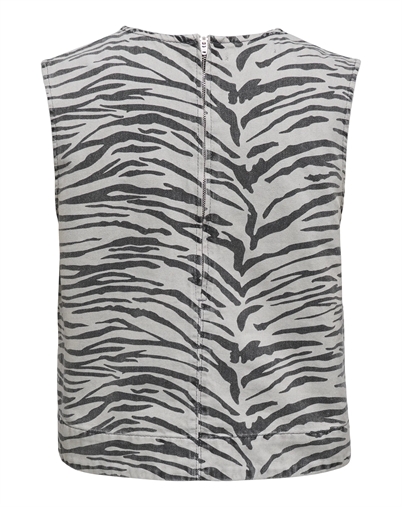 Dorsi Zebra Denim Top - Only
